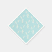 クリームトかわいらしラゴンフライでライトブルー スタンダードカクテルナプキン (角)