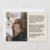 クリームトレンディーフォントミックス新年のフォトカード シーズンカード (裏面)