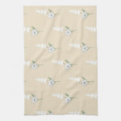 クリームトロピカルフローラ春夏 キッチンタオル (縦)