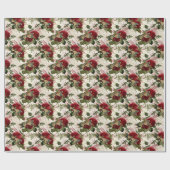 クリームトンボとバラ ラッピングペーパー (フラット)