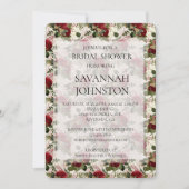 クリームドラゴンフライとバラブライダルシャワー 招待状 (正面)