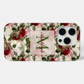 クリームドラゴンフライとバラモノグラム Case-Mate iPhoneケース (裏面 (横))