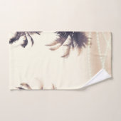 クリームドリームパームツリーズアンドライツビーチイグラム バスタオルセット (ハンドタオル)