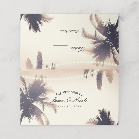 クリームドリームパームツリーズ&ライツテーブルシートプレイス プレイスカード (外部開封)