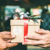 クリームドードルスターズメリークリスマスホリデーステッカー ラウンドシール