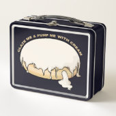 クリームドーナツで私を釉薬&ポンプ メタルランチボックス (正面)