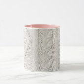 クリームニットと刺繍マグカップ マグカップ (中央)