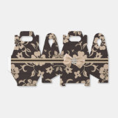 クリームハイビスカスフラワーオンブラウン1 フェイバーボックス (折り畳みなし)