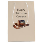 クリームハウディカウボーイウェスタンハット ミディアムペーパーバッグ (正面)