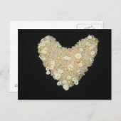 クリームハートカード ポストカード (正面/裏面)