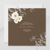 クリームバラと渦巻エレガントきロマン結婚ティック 招待状 (裏面)