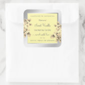 クリームバライエローフローラ製品の包装ラベル スクエアシール (バッグ)