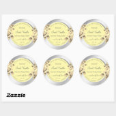 クリームバライエローフローラ製品の包装ラベル ラウンドシール (シート)
