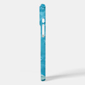 クリームバラオンアクアブルーアートケースメイトiPhoneケース Case-Mate iPhoneケース (裏面 / 左)