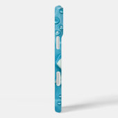 クリームバラオンアクアブルーアートケースメイトiPhoneケース Case-Mate iPhoneケース (裏面 / 右)