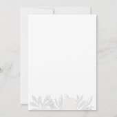 クリームバラオングリーン結婚式招待状 招待状 (裏面)