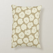 クリームバラオンゴールデンベージュ – シームレスパターン。 アクセントクッション (裏面(縦))