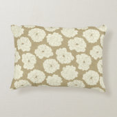 クリームバラオンゴールデンベージュ – シームレスパターン。 アクセントクッション (裏面)