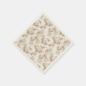 クリームバラパターン スタンダードカクテルナプキン (角)