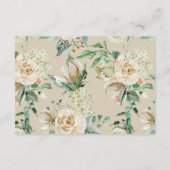 クリームバラフローラウォーターカラー調整カード エンクロージャーカード (裏面)