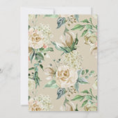 クリームバラブドアジサイ水カラークラシック 招待状 (裏面)