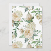 クリームバラブドアジサイ水カラークラシック 招待状 (裏面)