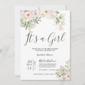 クリームバラベビーシャワー 招待状 (正面)