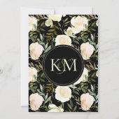 クリームバラモノグラム結婚ズ 招待状 (裏面)