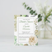 クリームバラ水彩フローラブライダルシャワー 出欠カード (スタンド正面)