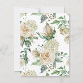 クリームバラ水彩フローラブライダルシャワー 出欠カード (裏面)