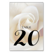 クリームバラ結婚のテーブル番号カード テーブルナンバー (裏面)