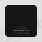 クリームバラ花びらフローラアクセントエレガント- & モダン スクエア名刺 (裏面)