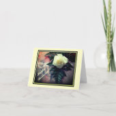 クリームバラ誕生日ノートカード カード (正面)