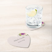 クリームバーガンディピンク結婚フローラ ペーパーコースター (インサイチュ)