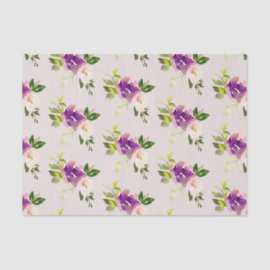 クリームバーガンディピンク結婚フローラ 薄葉紙 (正面)