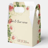 クリームバーガンディーグリーンとピンク フェイバーボックス (オープン)