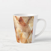 クリームバーガンディーレッド金ゴールド三角形クリスマス カフェラテマグ (右)