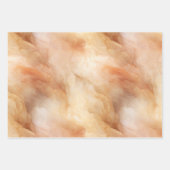 クリームバーガンディーレッド金ゴールド三角形クリスマス ラッピングペーパーシート (正面3)