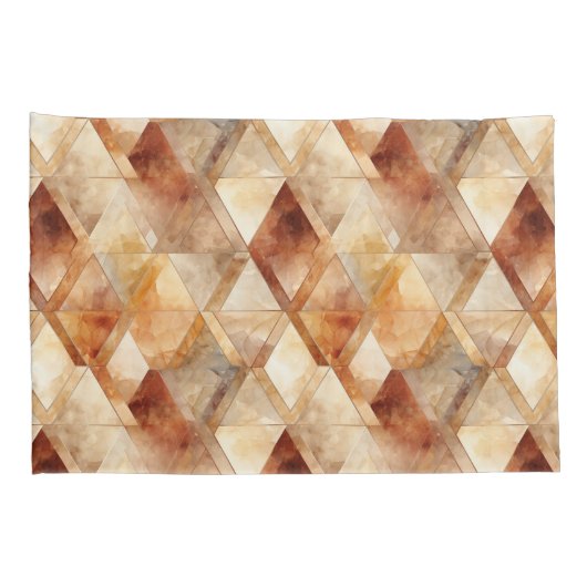 クリームバーガンディーレッド金ゴールド三角形クリスマス 枕カバー (裏面-右)