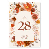 クリームバーンオレンジフローラ植物性アー結婚チズ テーブルナンバー (裏面)