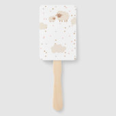 クリームパステルイラストレーション赤ちゃんシャワー ハンドファン (裏面)