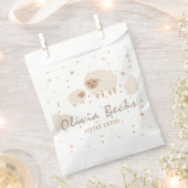 クリームパステルイラストレーション赤ちゃんシャワー フェイバーバッグ (クリップ留めされた状態)