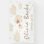 クリームパステルイラストレーション赤ちゃんシャワー 横断幕 (縦)