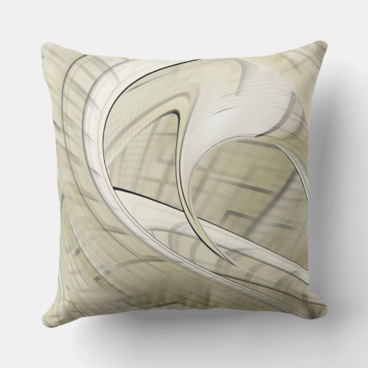 クリームパステルオータム抽象芸術 クッション (裏面)