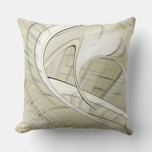 クリームパステルオータム抽象芸術 クッション (正面)