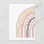 クリームパステルシンプルミニマリストベビーシャワー エンクロージャーカード (裏面)