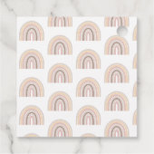 クリームパステルシンプルミニマリストベビーシャワー フェイバータグ (裏面)