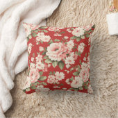 クリームパステルバラレッド クッション (ブランケット)