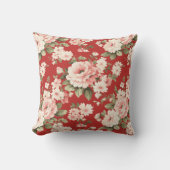 クリームパステルバラレッド クッション (正面)