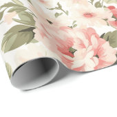 クリームパステルバラ ラッピングペーパー (ロールコーナー)